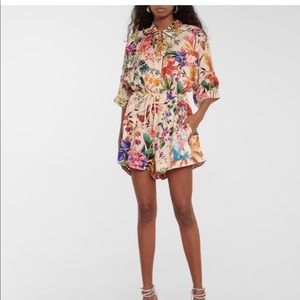 Zimmermann Tropicana lined floral playsuit au2 us(6) NWT